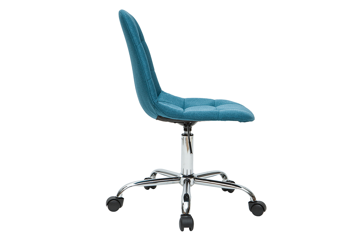 Design-Brostuhl COX mit petrolblauem Stoff