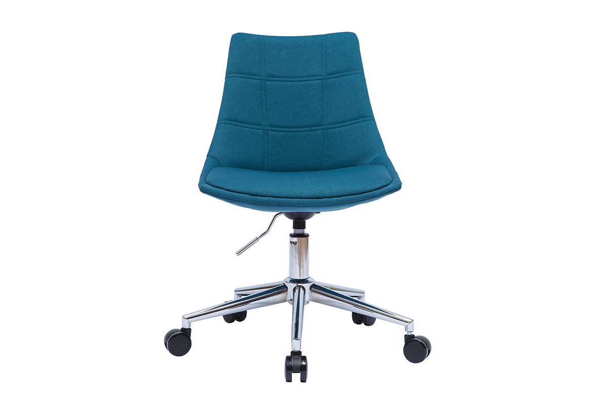 Design-Brostuhl entenblauer Stoff MATILDE