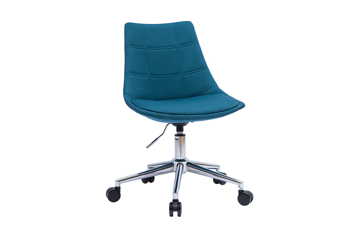 Design-Brostuhl entenblauer Stoff MATILDE