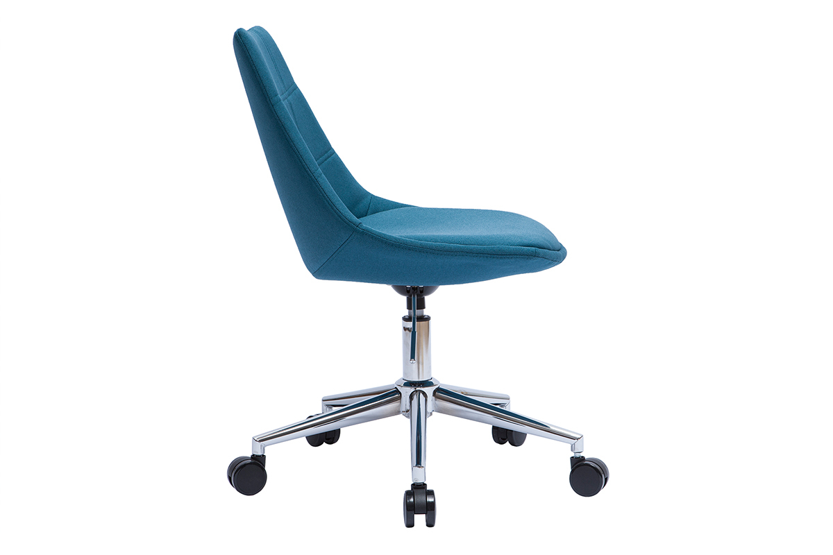 Design-Brostuhl entenblauer Stoff MATILDE