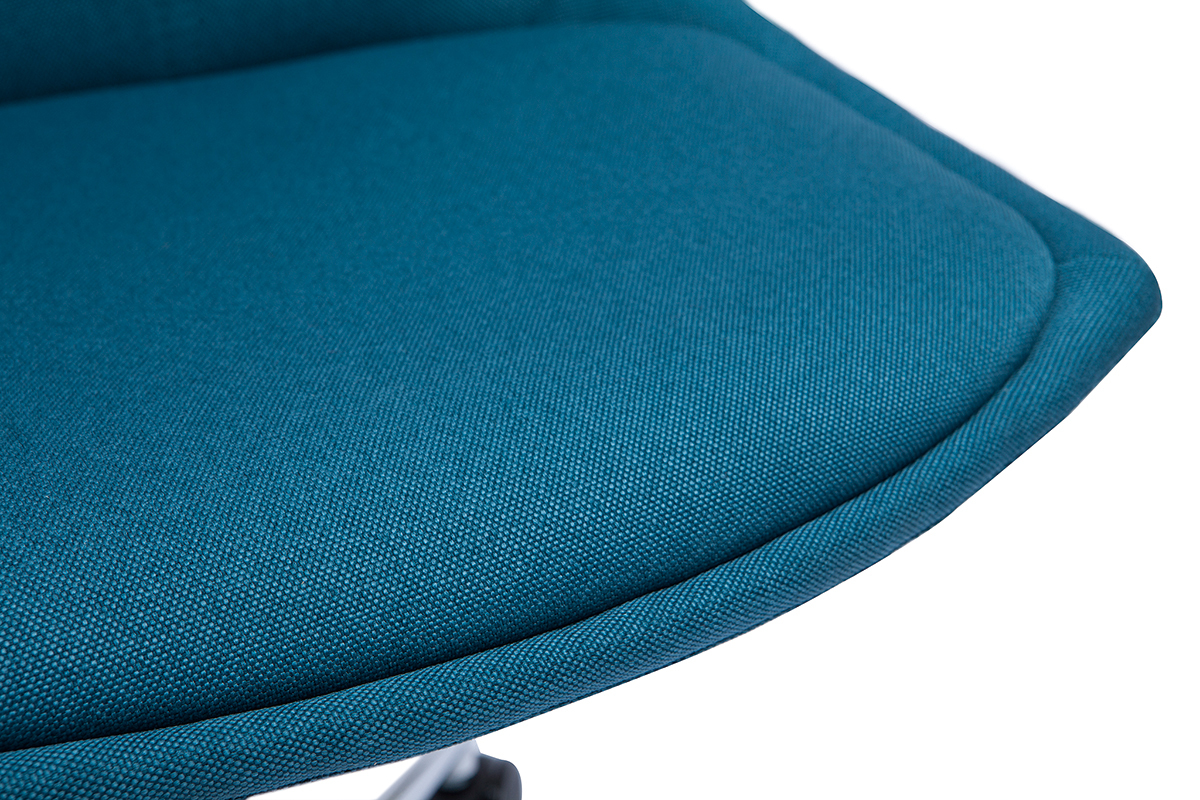 Design-Brostuhl entenblauer Stoff MATILDE
