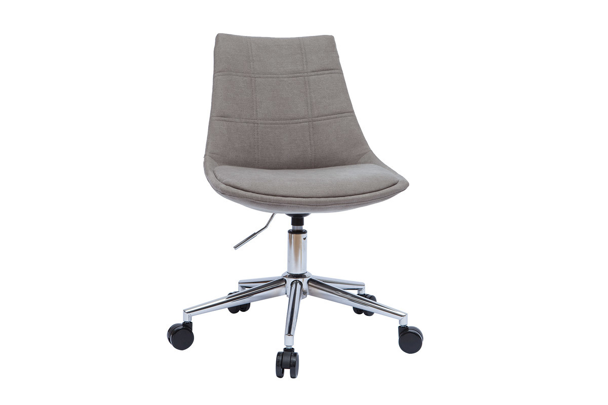 Design-Brostuhl hellgrauer Stoff MATILDE