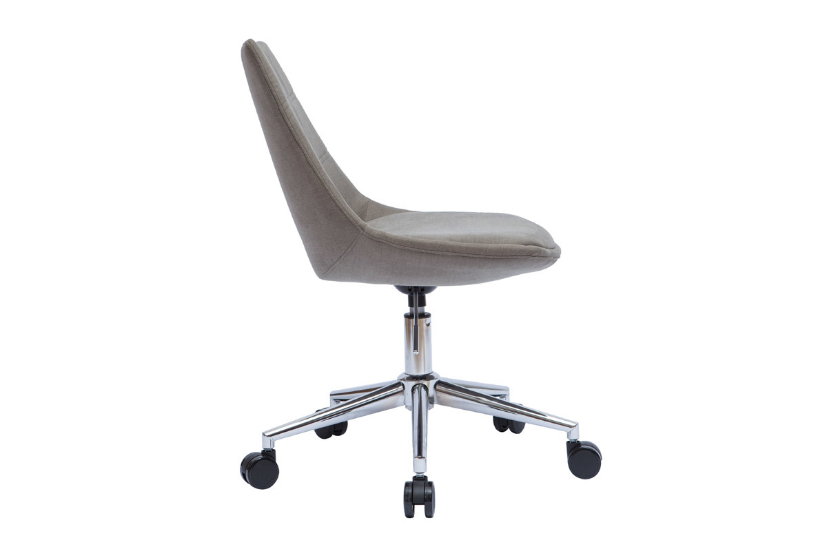 Design-Brostuhl hellgrauer Stoff MATILDE