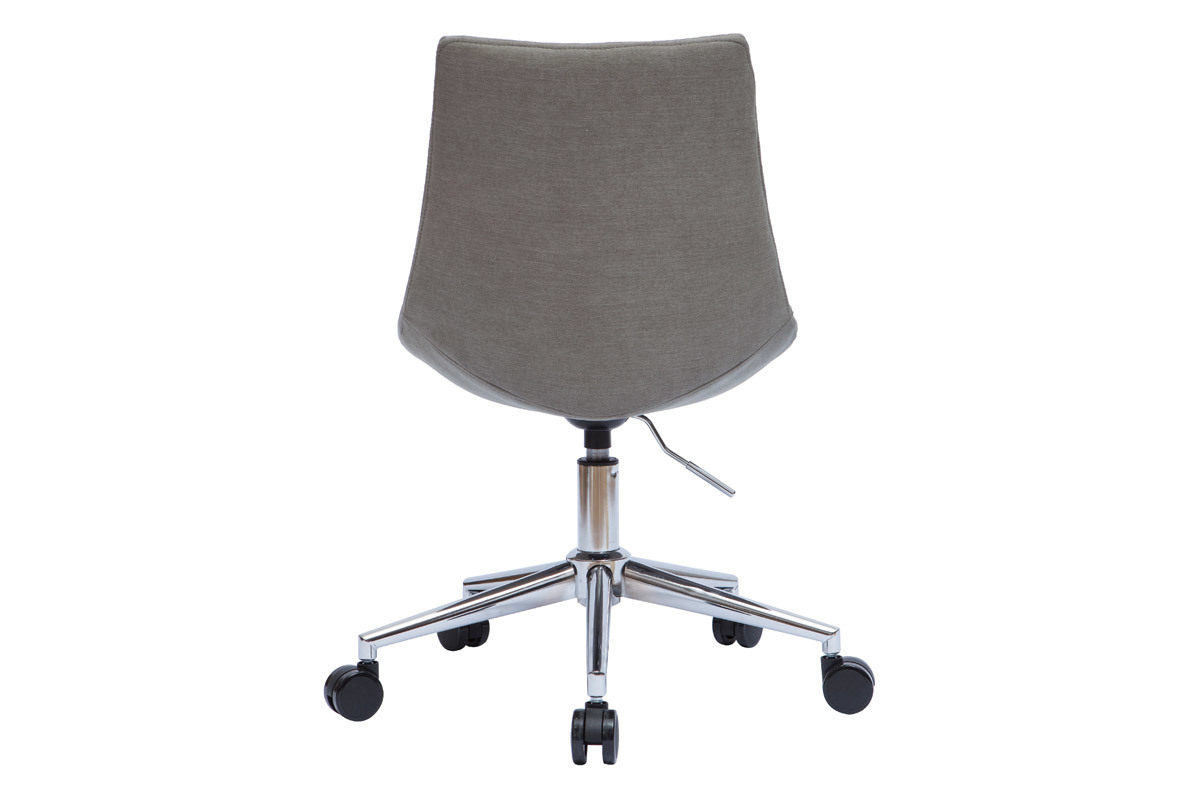 Design-Brostuhl hellgrauer Stoff MATILDE