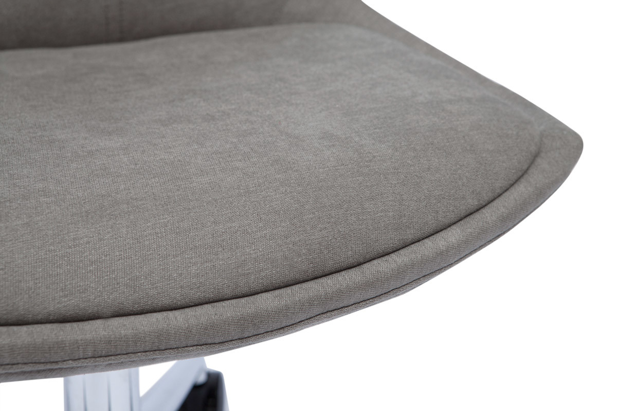 Design-Brostuhl hellgrauer Stoff MATILDE