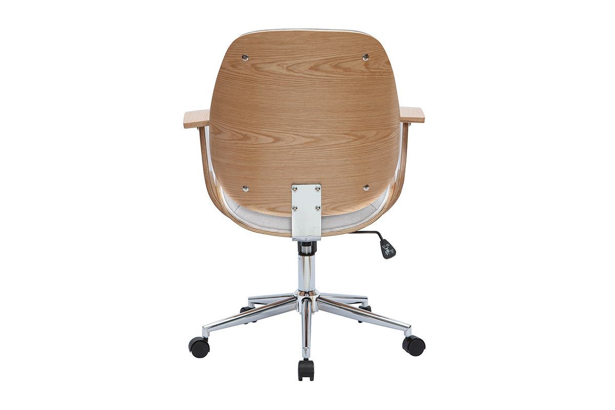 Design-Brostuhl hellgrauer Stoff YORKE
