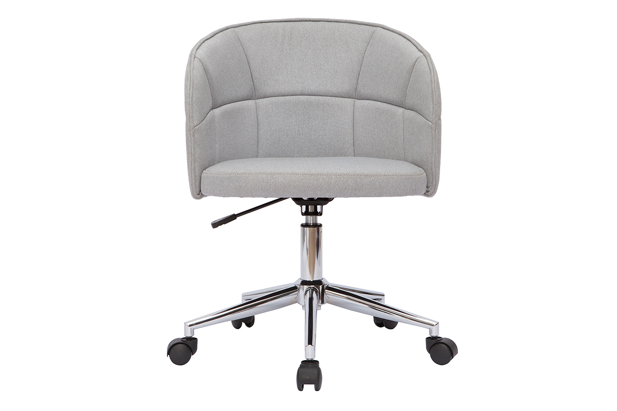 Design-Brostuhl mit hellgrauem Stoff JOLLY