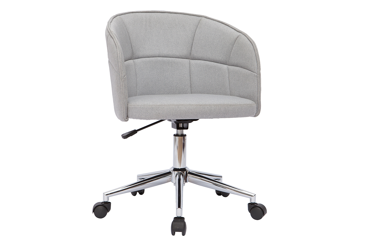 Design-Brostuhl mit hellgrauem Stoff JOLLY