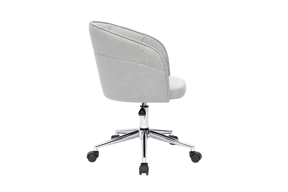 Design-Brostuhl mit hellgrauem Stoff JOLLY