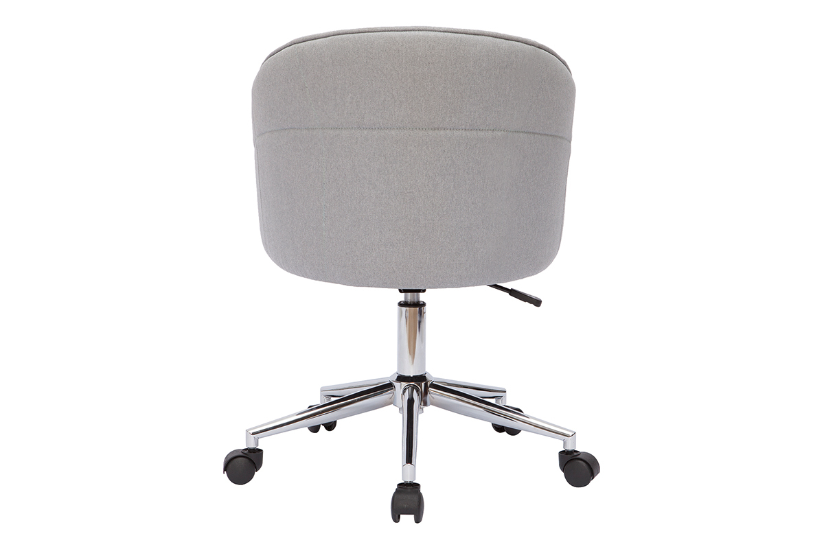 Design-Brostuhl mit hellgrauem Stoff JOLLY