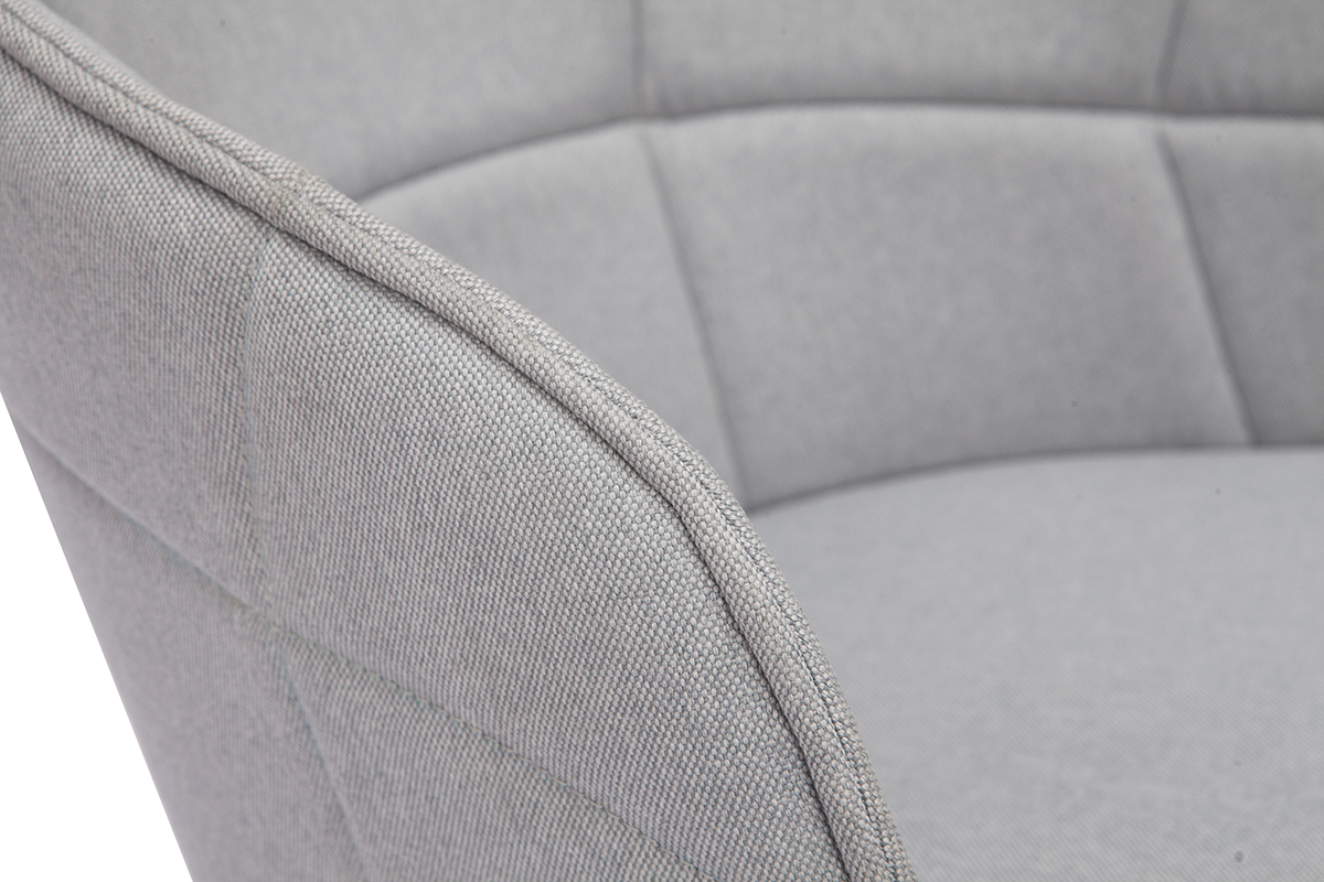 Design-Brostuhl mit hellgrauem Stoff JOLLY