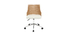 Design-Bürostuhl PU Weiß und helles Holz MAYOL