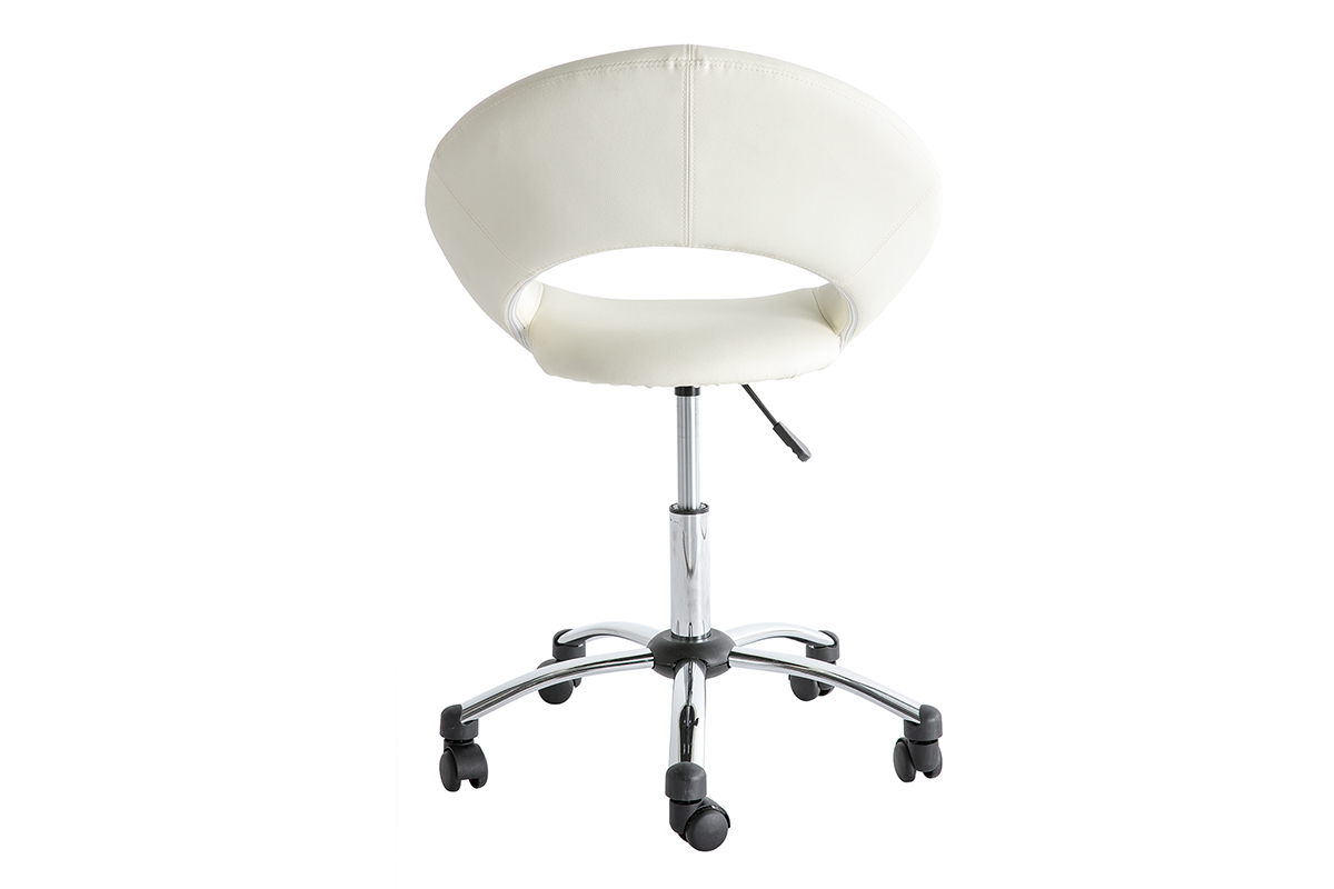 Design-Brostuhl Wei auf Rollen PINTO