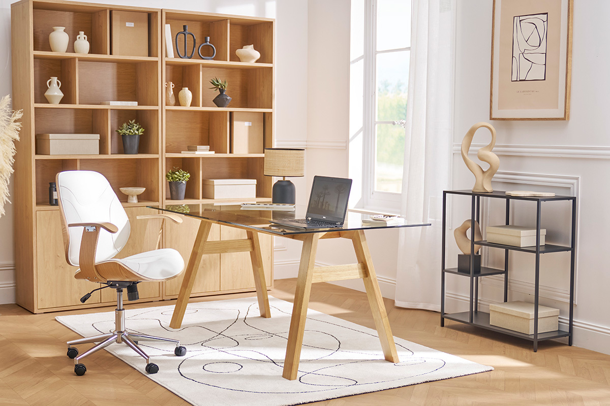 Design-Brostuhl Wei helles Holz YORKE