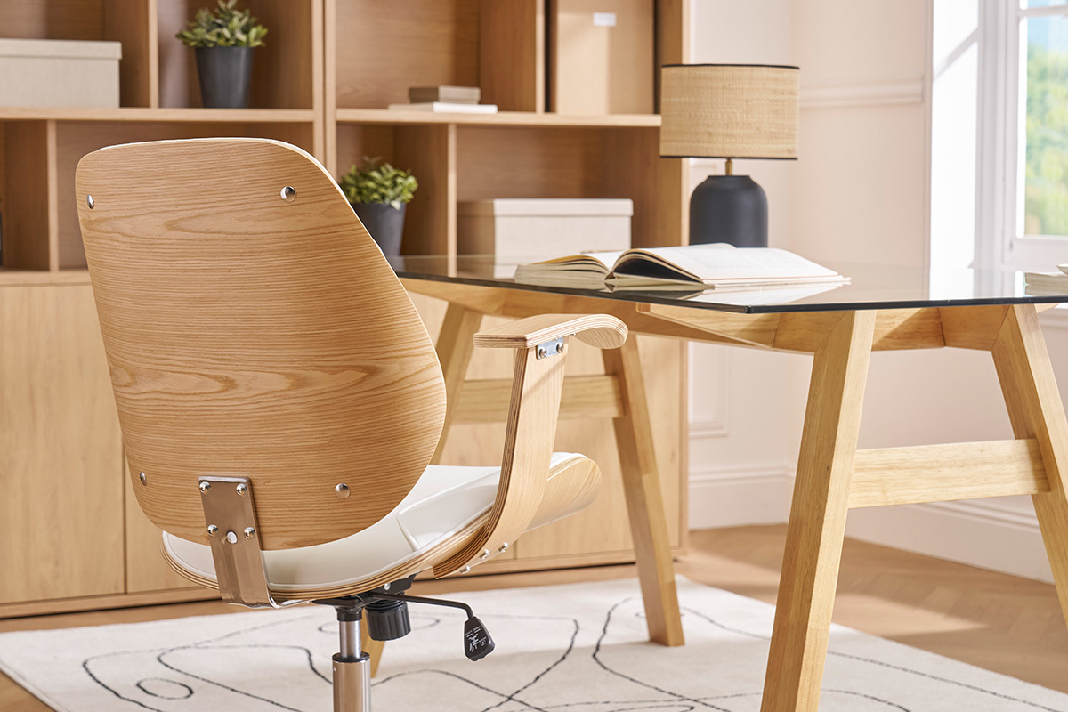 Design-Brostuhl Wei helles Holz YORKE