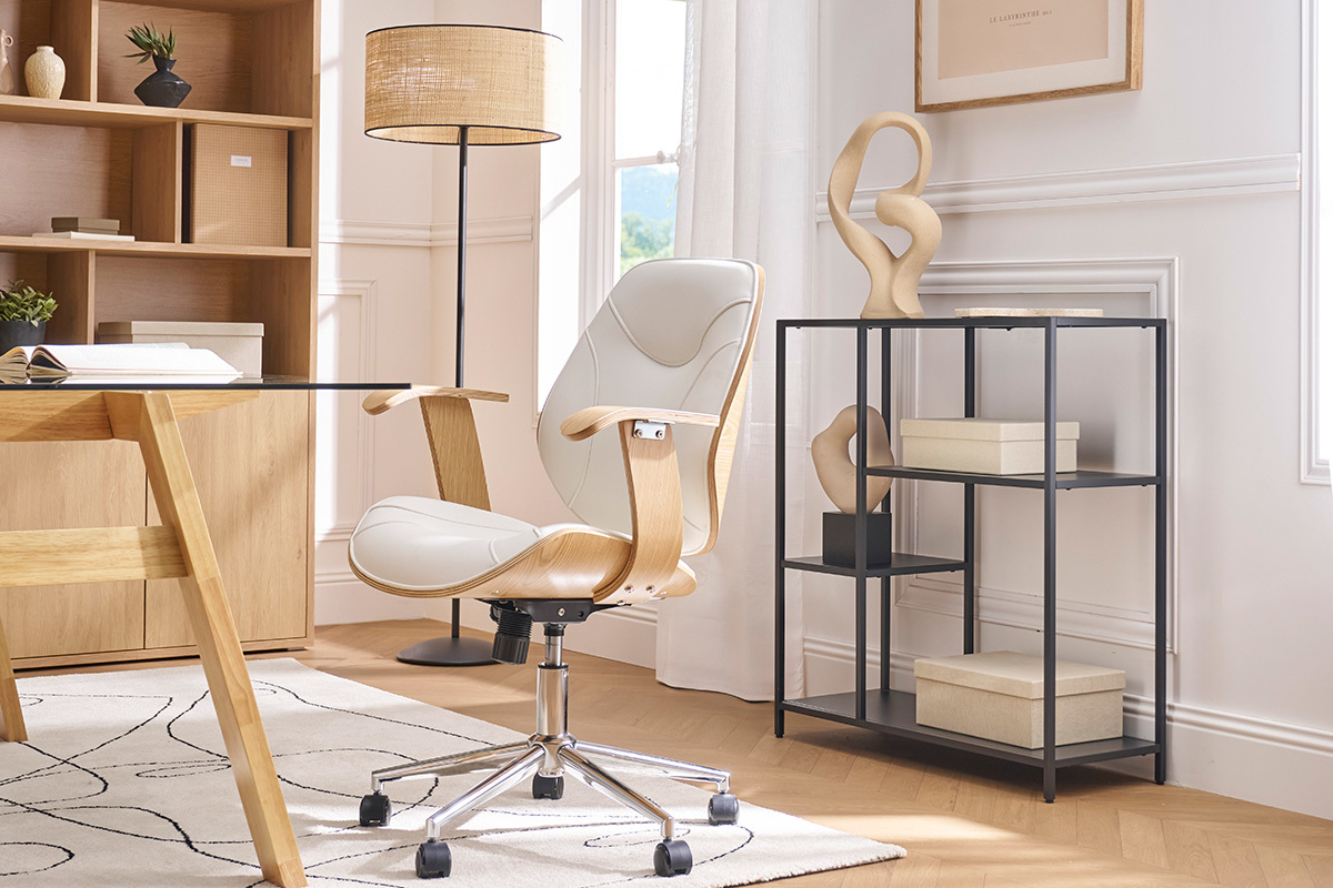 Design-Brostuhl Wei helles Holz YORKE