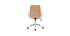 Design-Bürostuhl weiß und helles Holz GLORY