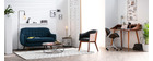 Design-Bürostuhl Weiß und Holz WALNUT