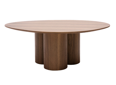 Design-Couchtisch aus dunklem Holz mit Walnussfurnier B100 cm HOLLEN