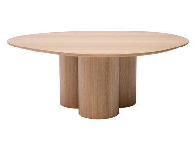 Design-Couchtisch aus hellem Holz B100 cm HOLLEN