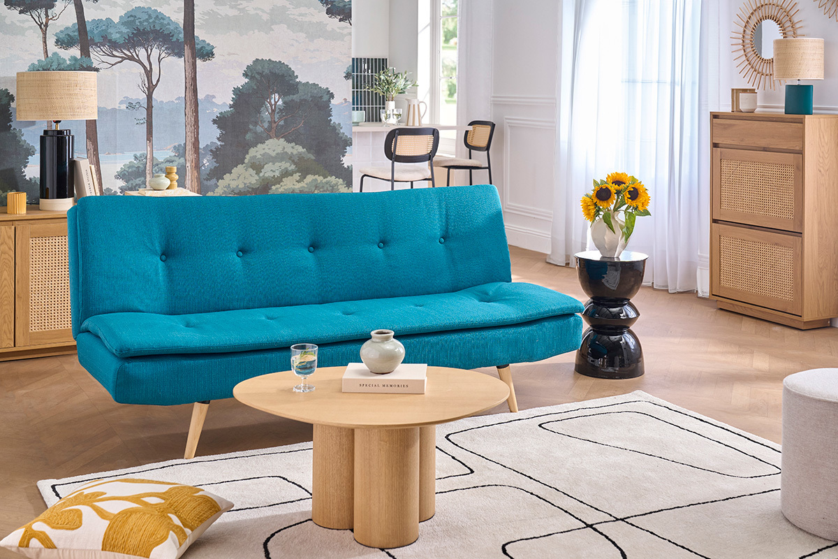 Design-Couchtisch aus hellem Holz HOLLEN