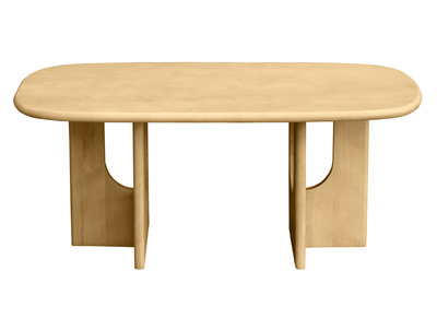 Design-Couchtisch aus hellem Mangoholz MASSARI