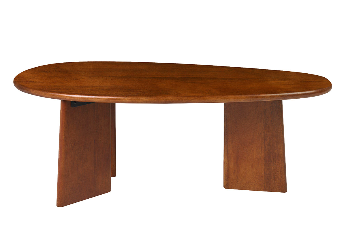 Design-Couchtisch aus massivem Mangoholz, gebeizt, L100 cm WONKA