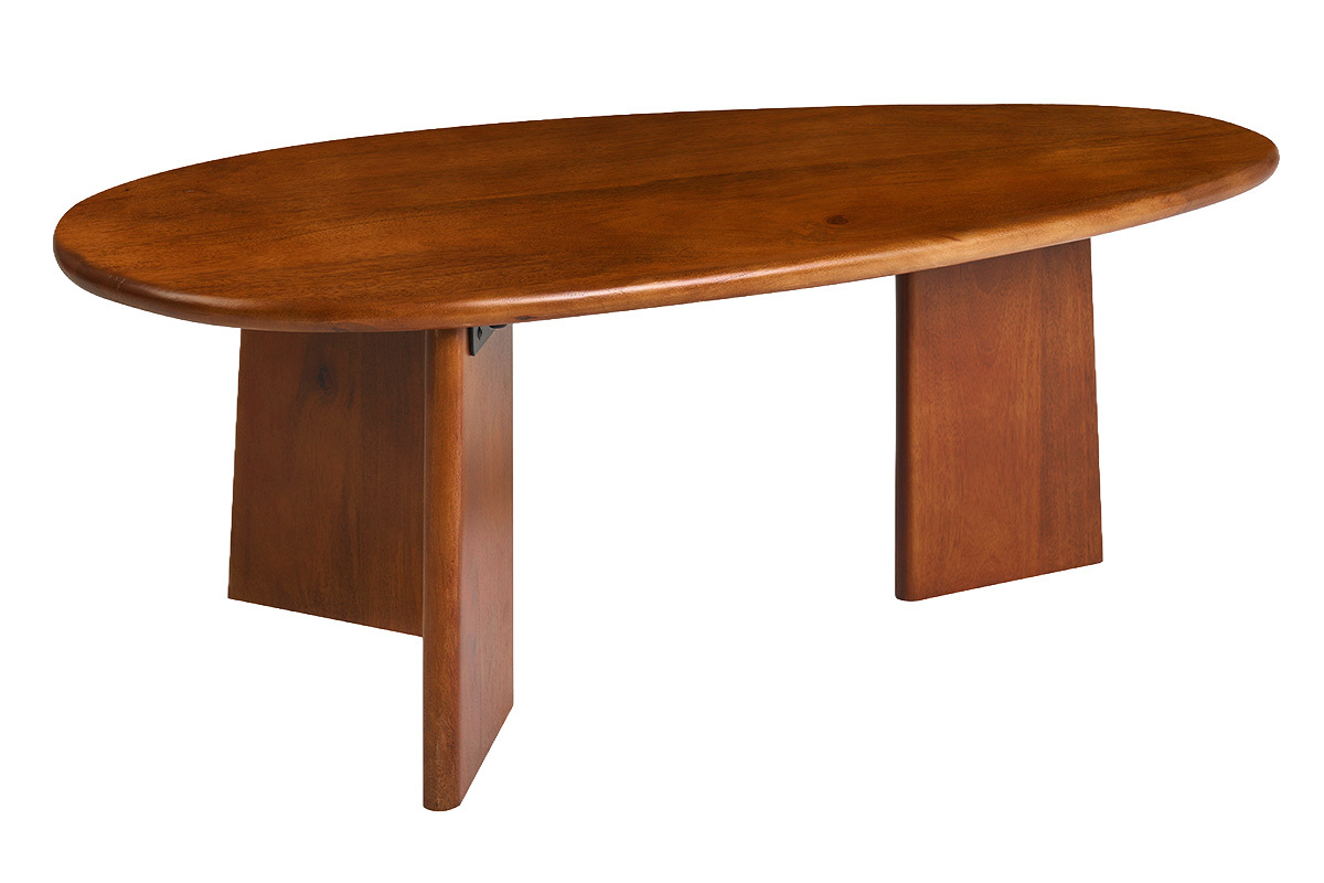 Design-Couchtisch aus massivem Mangoholz, gebeizt, L100 cm WONKA