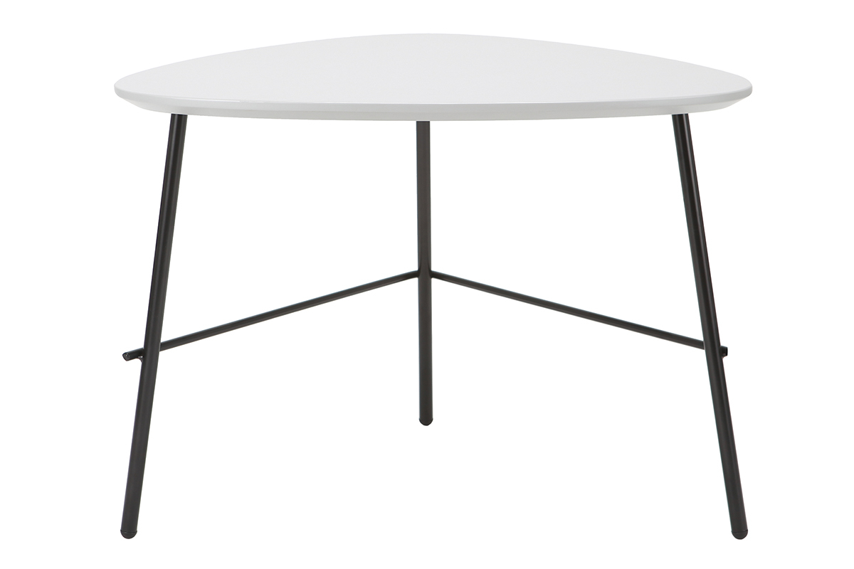 Design-Couchtisch BLOOM aus grauem Metall L60 cm