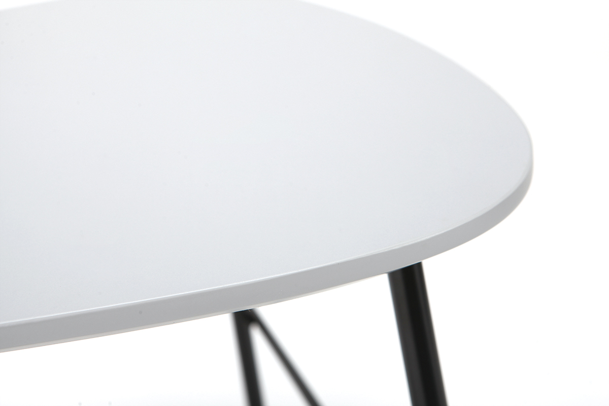 Design-Couchtisch BLOOM aus grauem Metall L60 cm