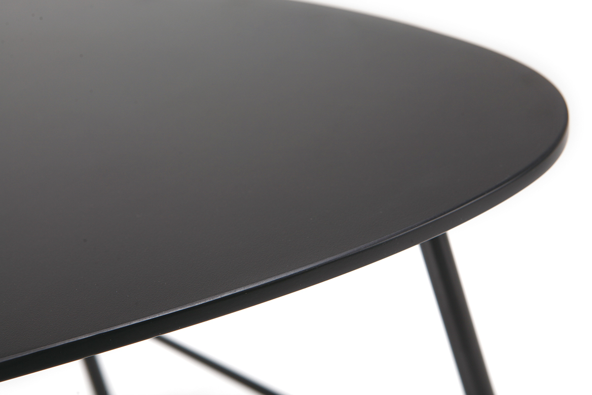 Design-Couchtisch BLOOM aus schwarzem Metall L60 cm