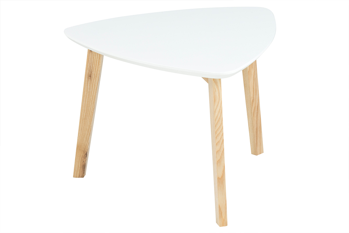 Design-Couchtisch dreieckig Wei SARA