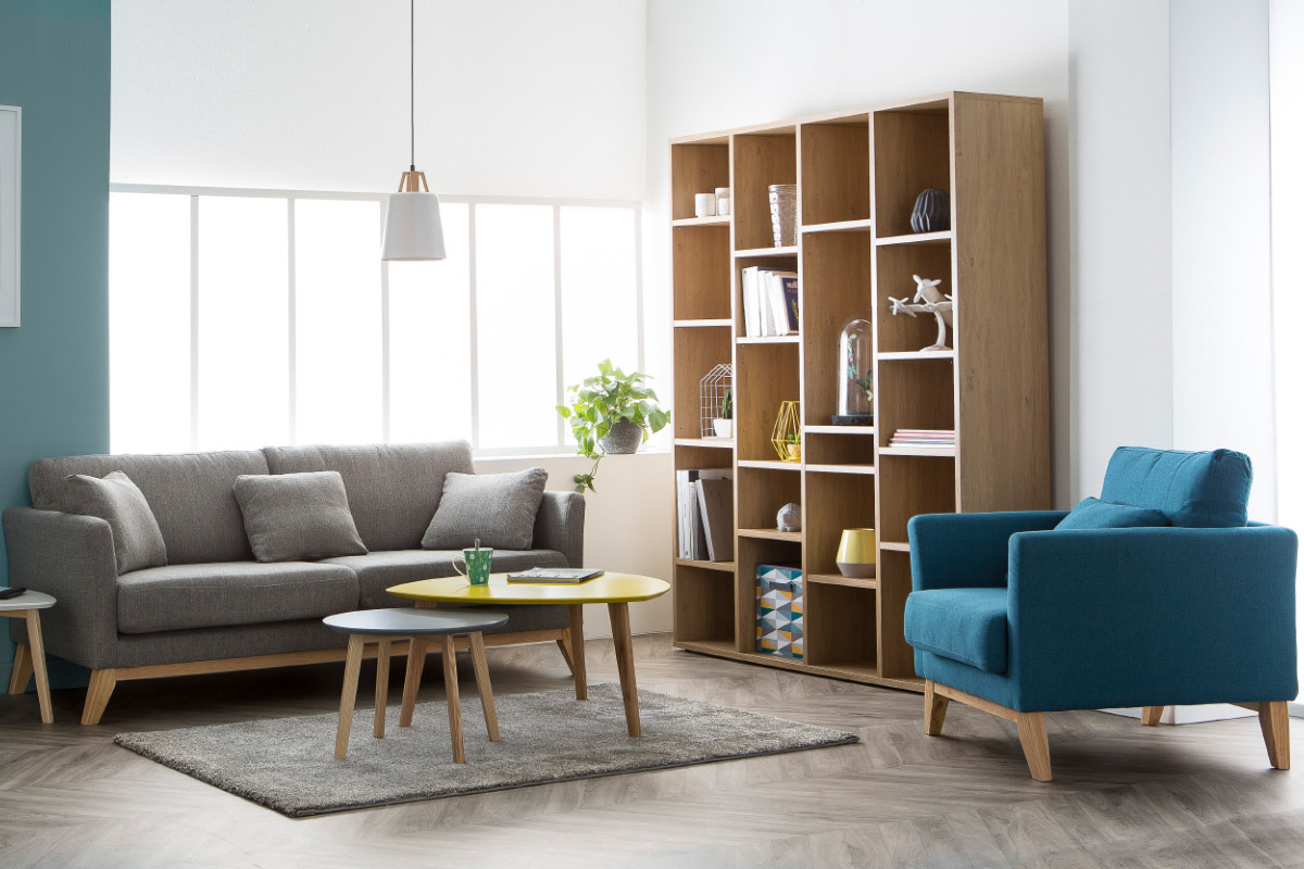 Design-Couchtisch Gelb 80 cm EKKA