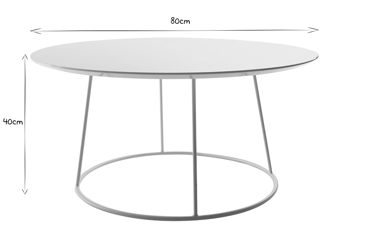 Design-Couchtisch KALY Wei