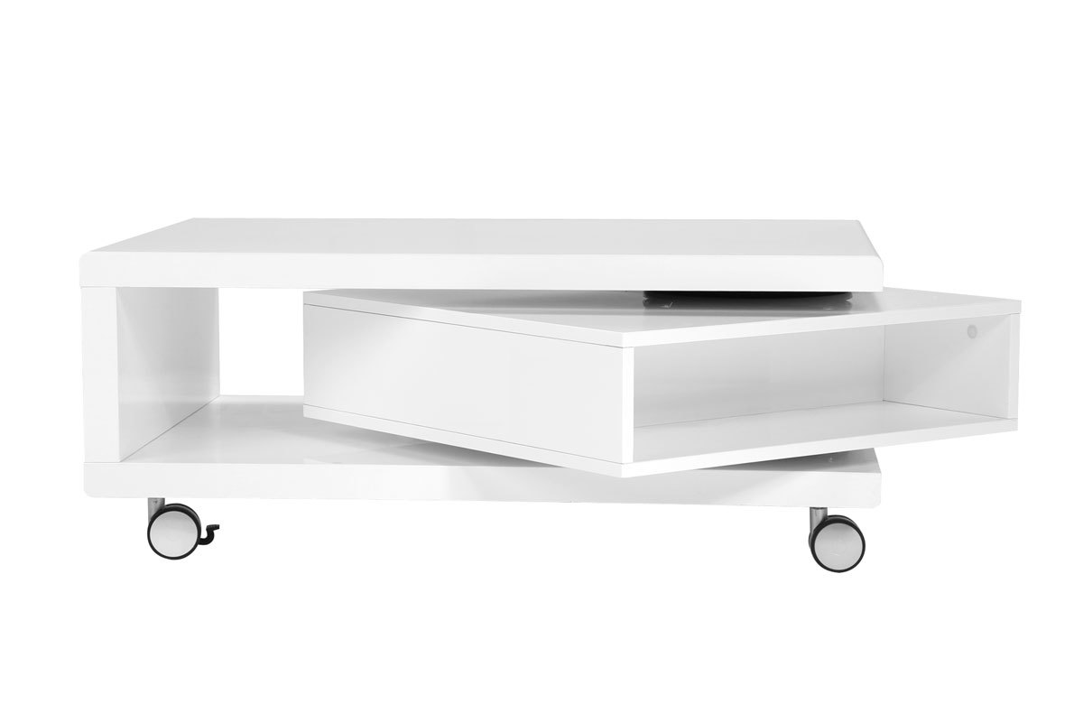 Design-Couchtisch lackiert Wei LIVO