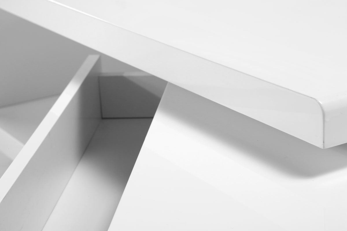 Design-Couchtisch lackiert Wei LIVO