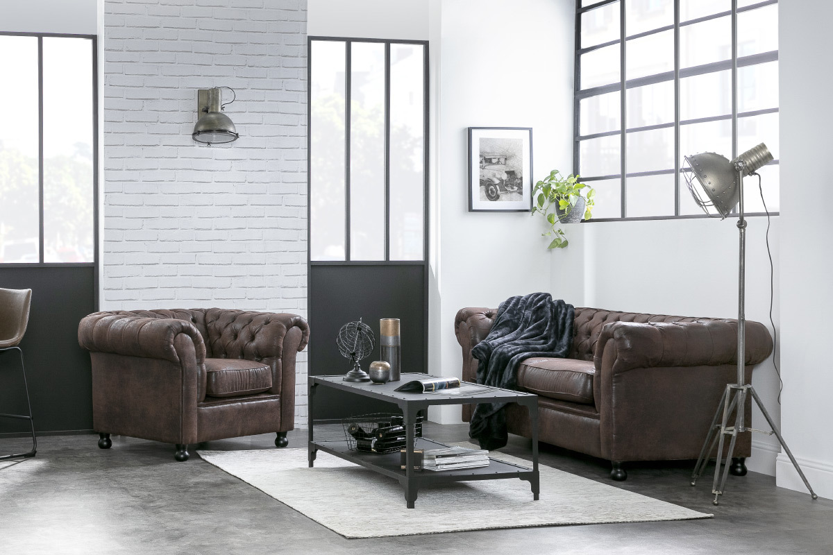 Design-Couchtisch Metall Schwarz L120 cm FACTORY