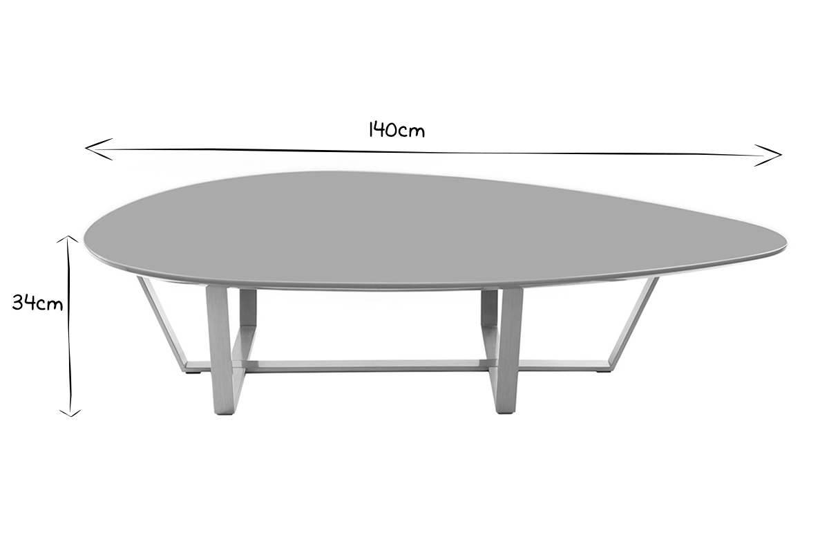 Design-Couchtisch MILLA Taupe