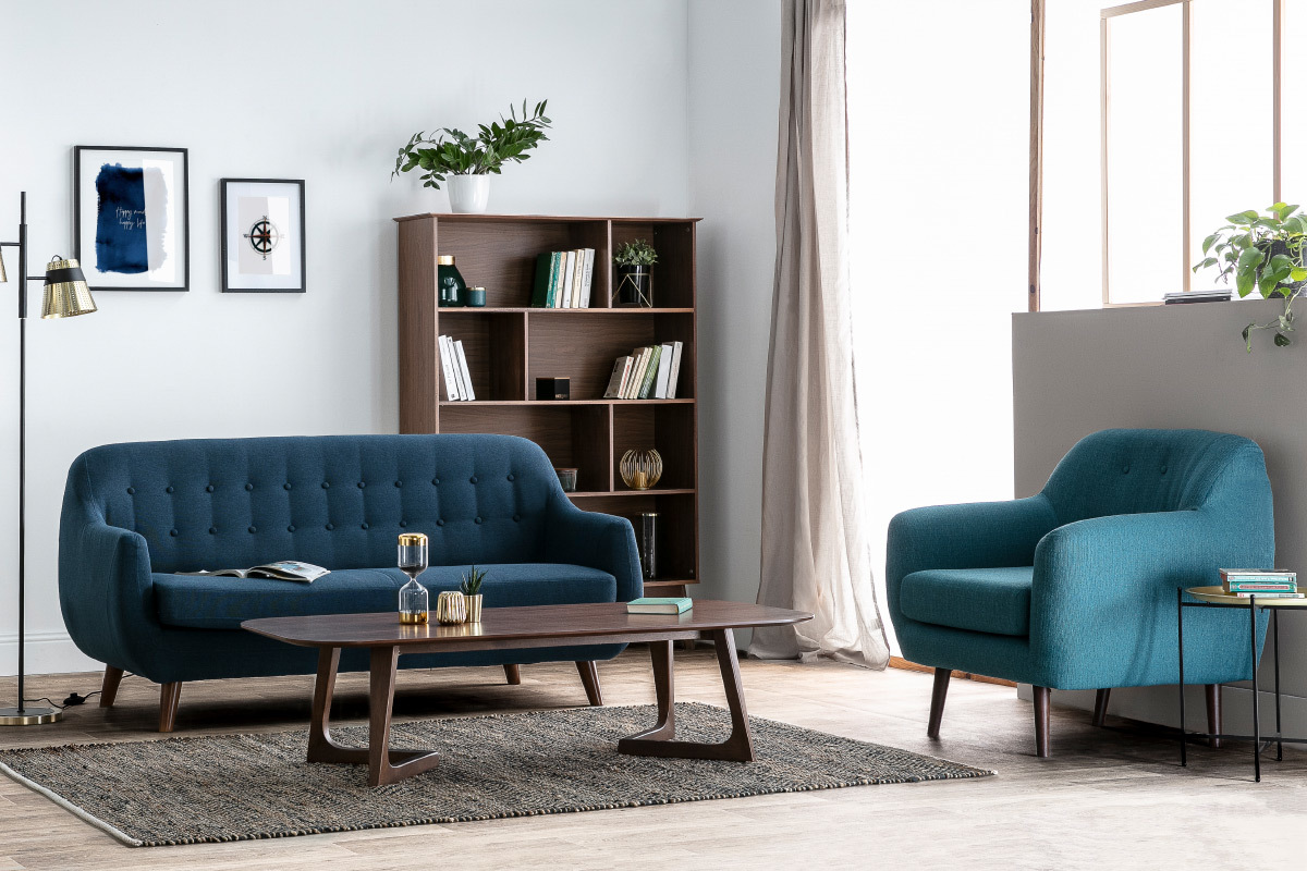 Design-Couchtisch Nussbaumholz L150 cm JUKE