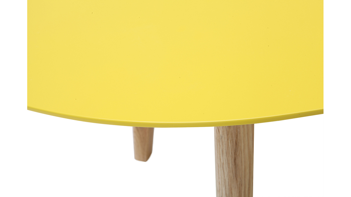 Design-Couchtisch Oval L120 cm Gelb EKKA