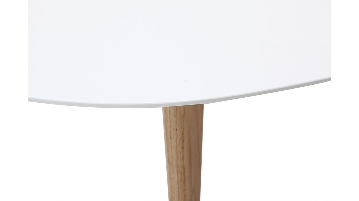 Design-Couchtisch Oval Weiß L120 cm EKKA
