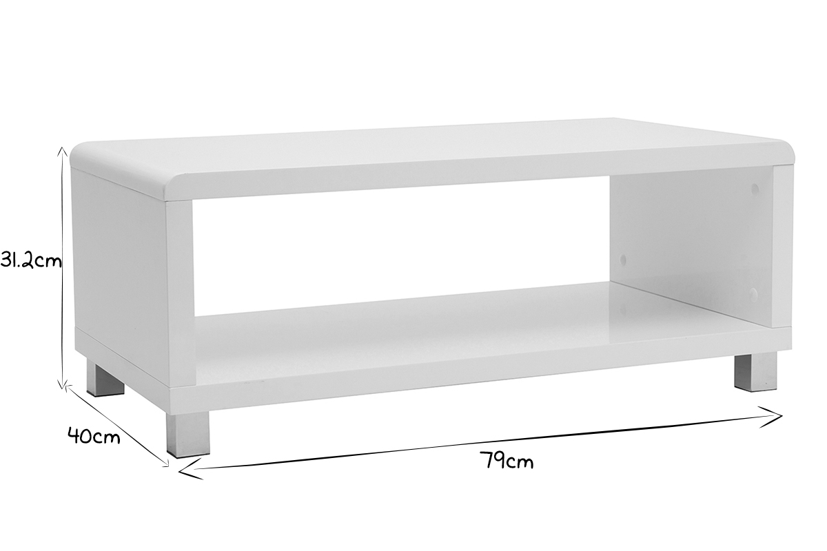 Design-Couchtisch ROXY Wei