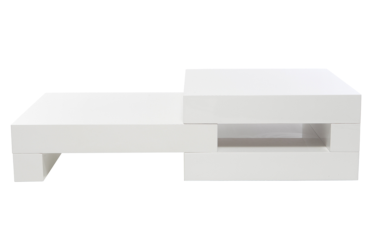 Design-Couchtisch Wei Glnzend LUNA