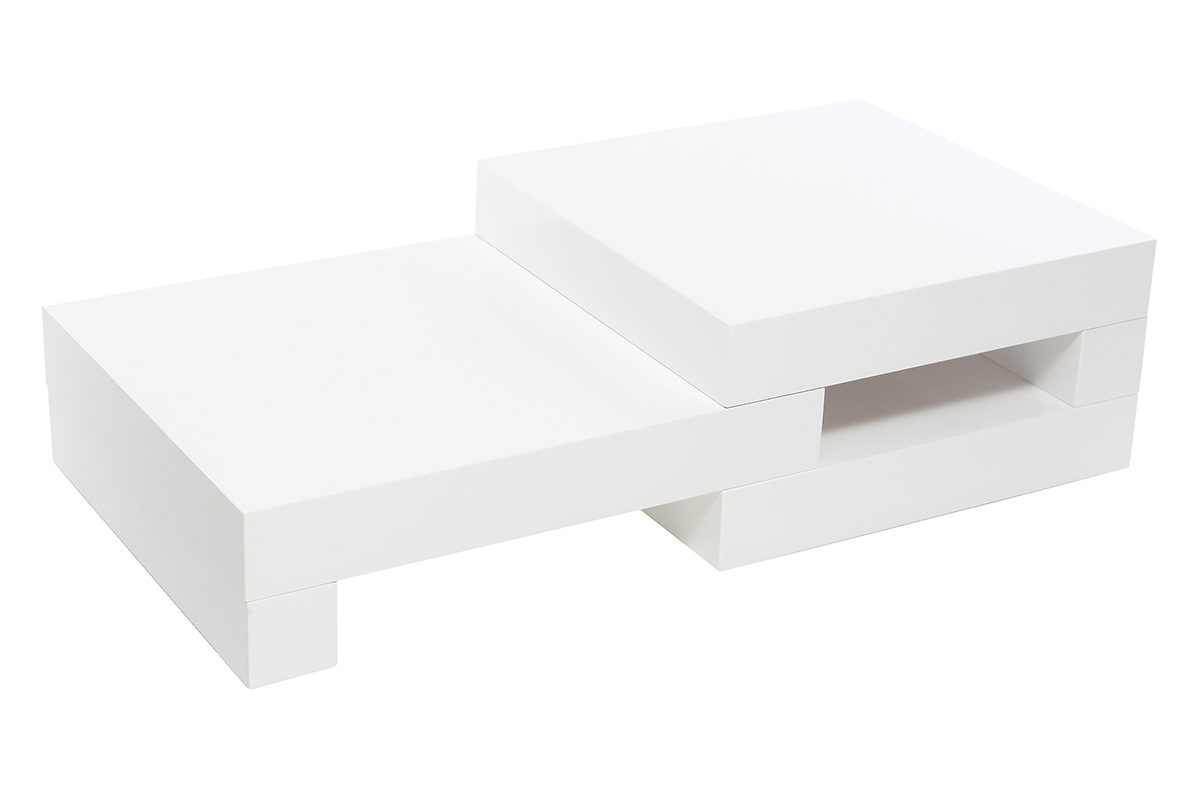 Design-Couchtisch Wei Glnzend LUNA