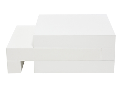 Design-Couchtisch Wei&szlig; Gl&auml;nzend LUNA