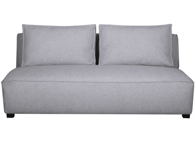 Design-Doppelsofa aus hellgrauem Stoff PLURIEL - Design-Doppelsofa aus hellgrauem Stoff PLURIEL
