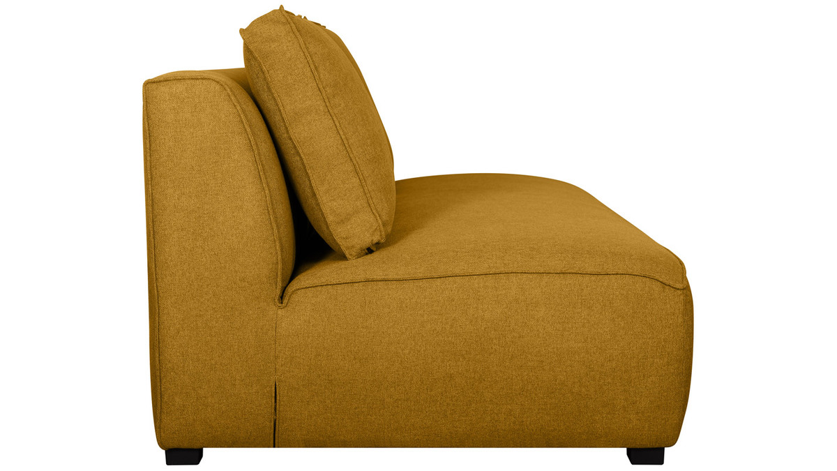 Design-Doppelsofa aus kumingelbem Stoff PLURIEL