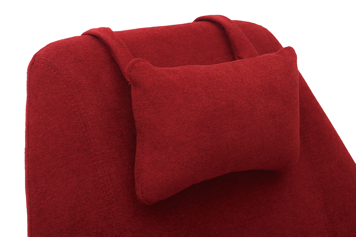 Design-Drehsessel aus Stoff Rot und Metallgestell AMADEO