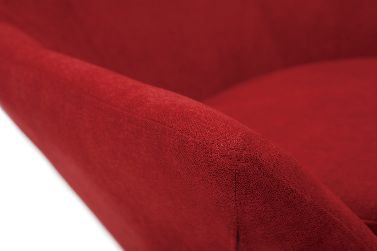 Design-Drehsessel aus Stoff Rot und Metallgestell AMADEO