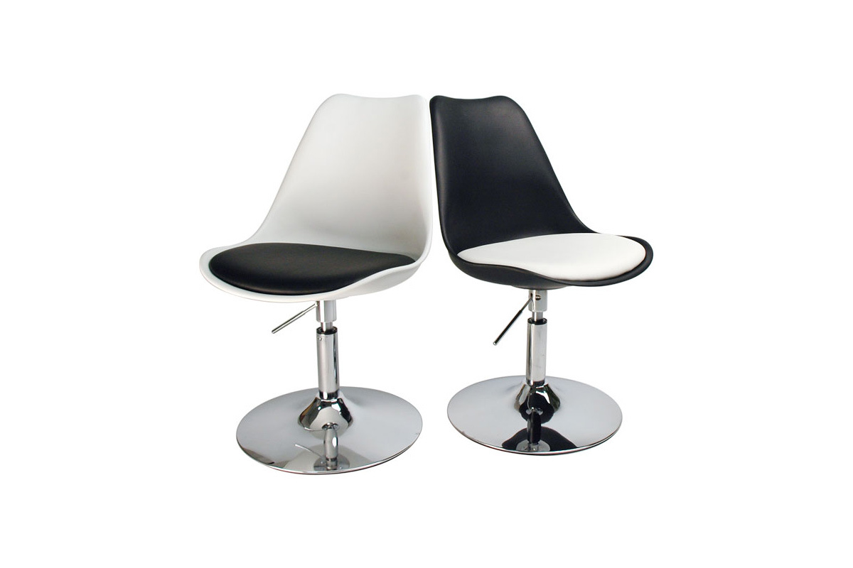 Design-Drehstuhl STEEVY Schwarz und Wei